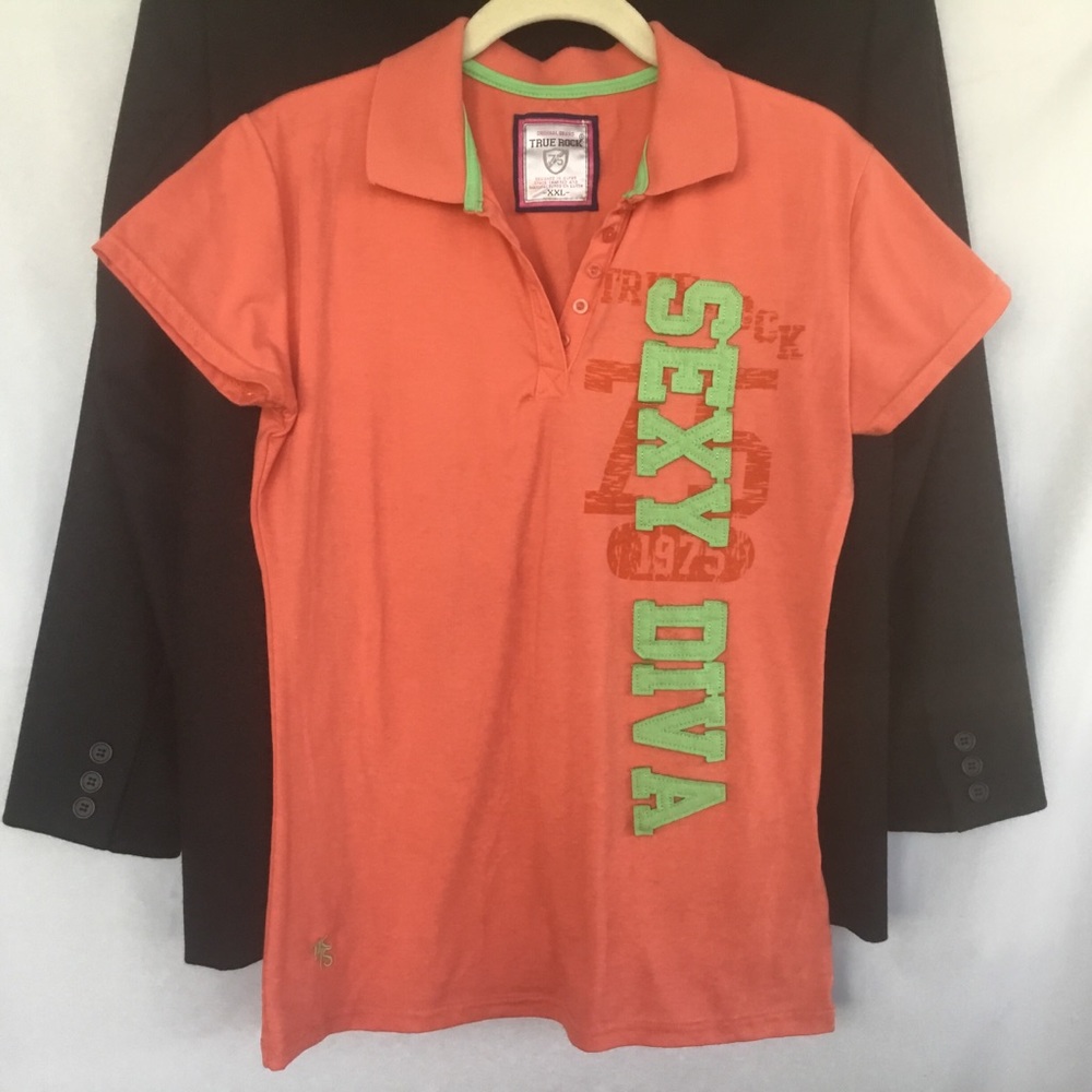 True Rock 75 Top Sexy Diva XXL Jr.s  T Shirt Polo